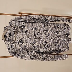 Express Monochrome Leaf Print Shirt